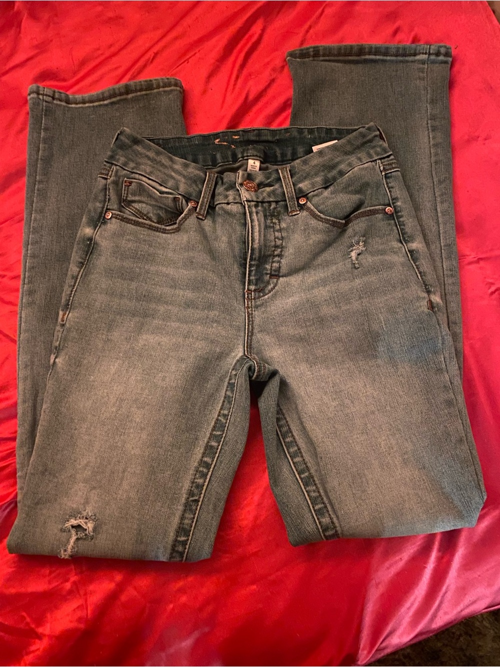 High-Rise Bootcut Jeans in Light Blue Wash